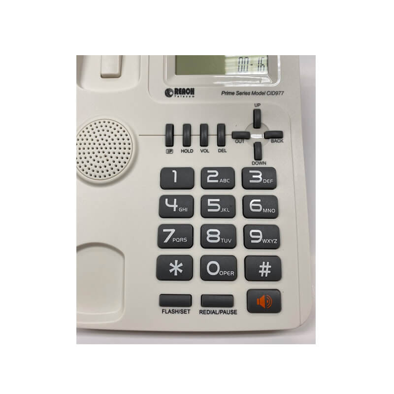 โทรศัพท์บ้านโชว์เบอร์โทรเข้า  REACH รุ่น CID 977 LIGHT GREY_3
